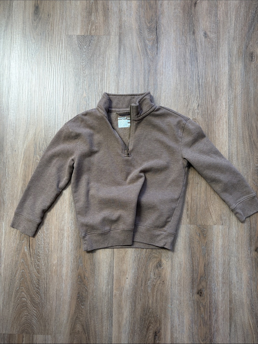 Boys Half-Zip Pullover Sweater - Brown